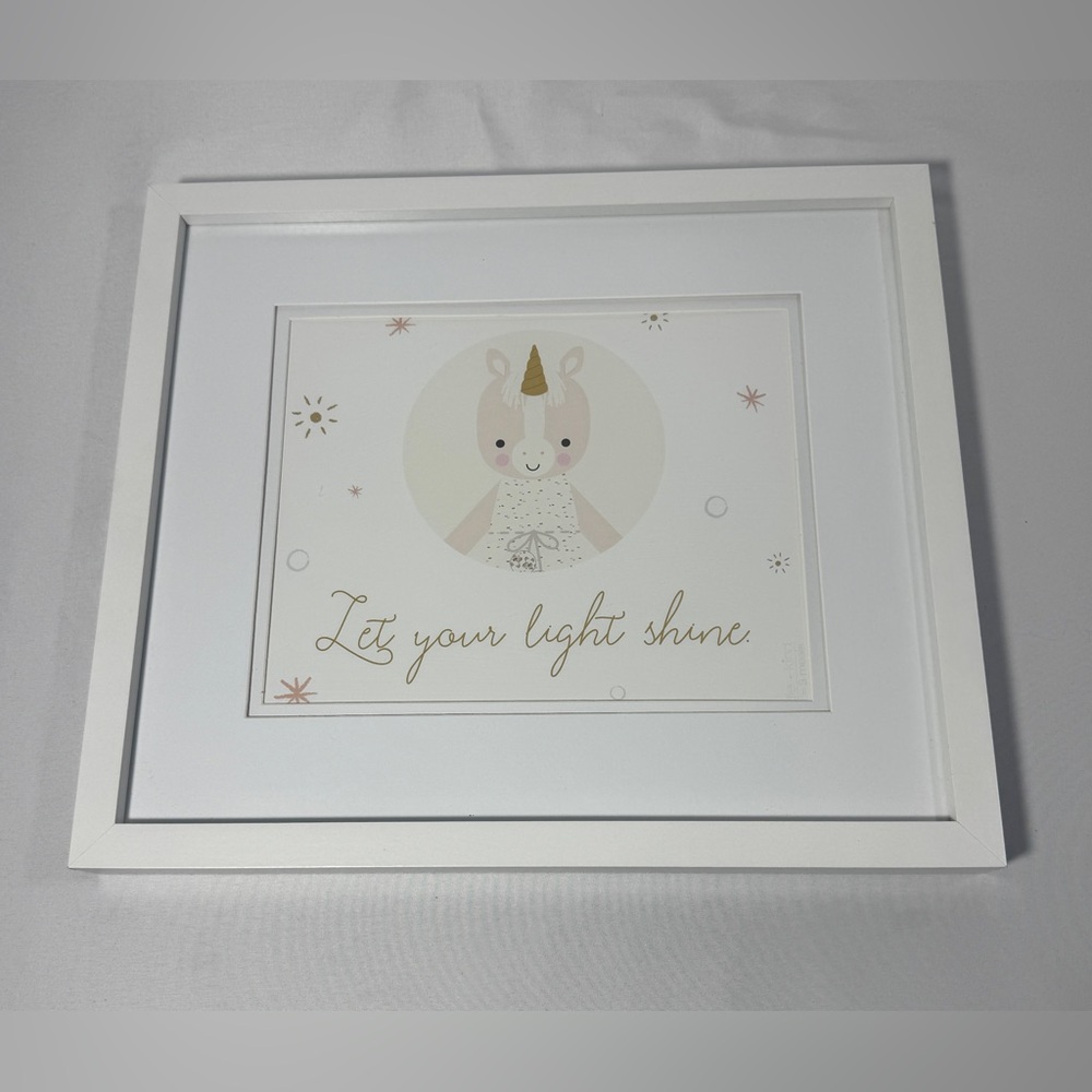 Cuddle + Kind Unicorn Framed Art Print Ella’s Graphic Print White Frame Nursery